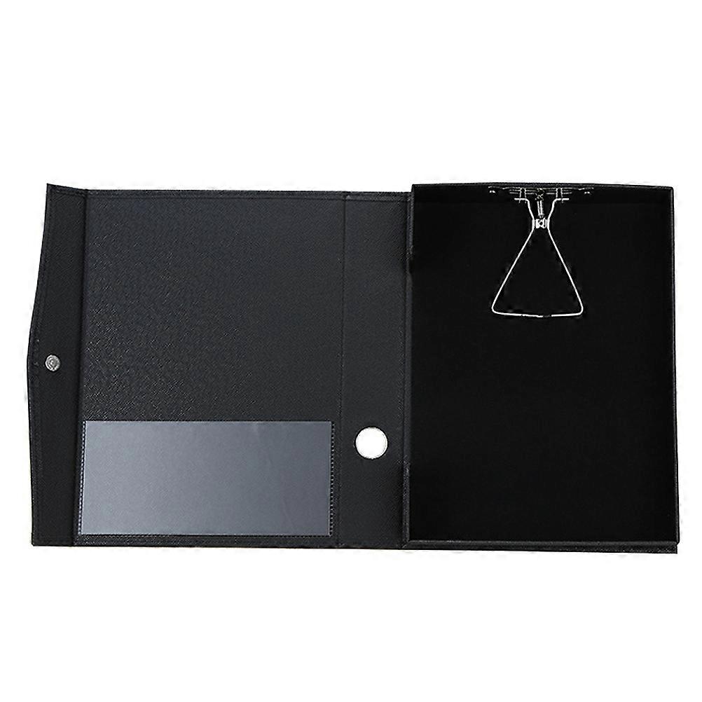 Profile Clipboard Black A4 PU Document Holder for Storage Use
