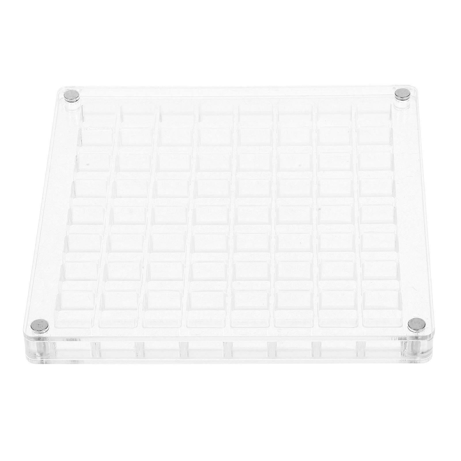 Acrylic Magnetic Seashell Display Box for Organizing 64 Compartments