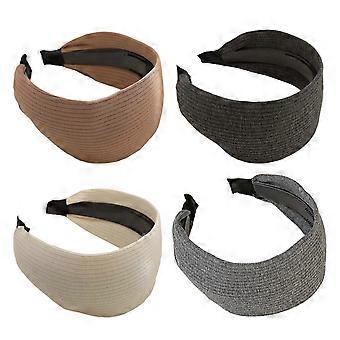 4-pack Ultra-Wide Edge Series-hårband, damtopp med dödskallemotiv. Brett hårband, exklusivt håraccessoar.
