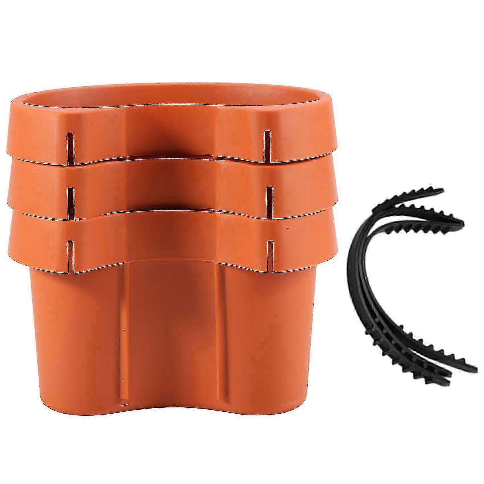 Practical flower pots for gutter water drainage system