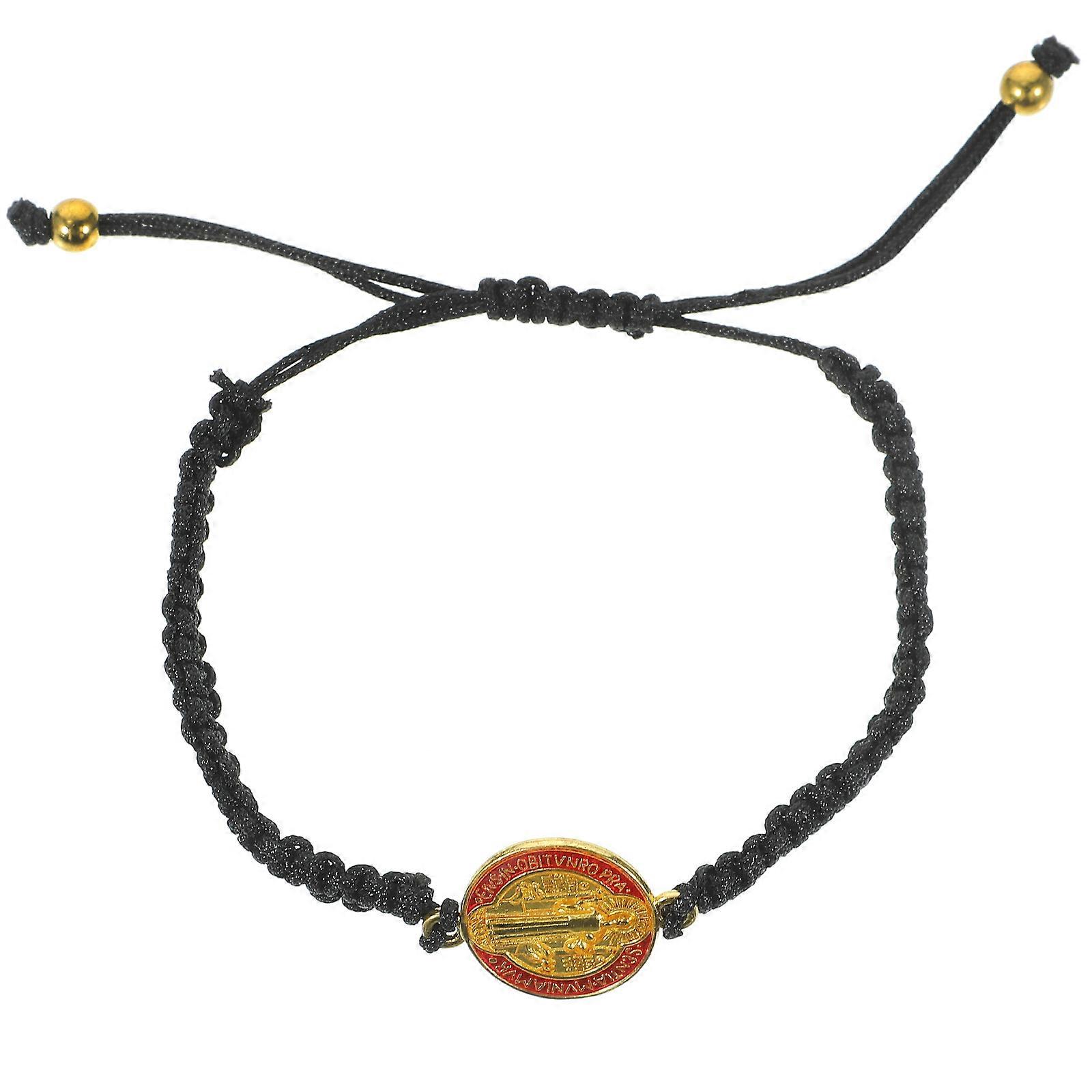 Saint Benedict Bracelet for Praying Handmade Catholic Adjustable String Bracelet