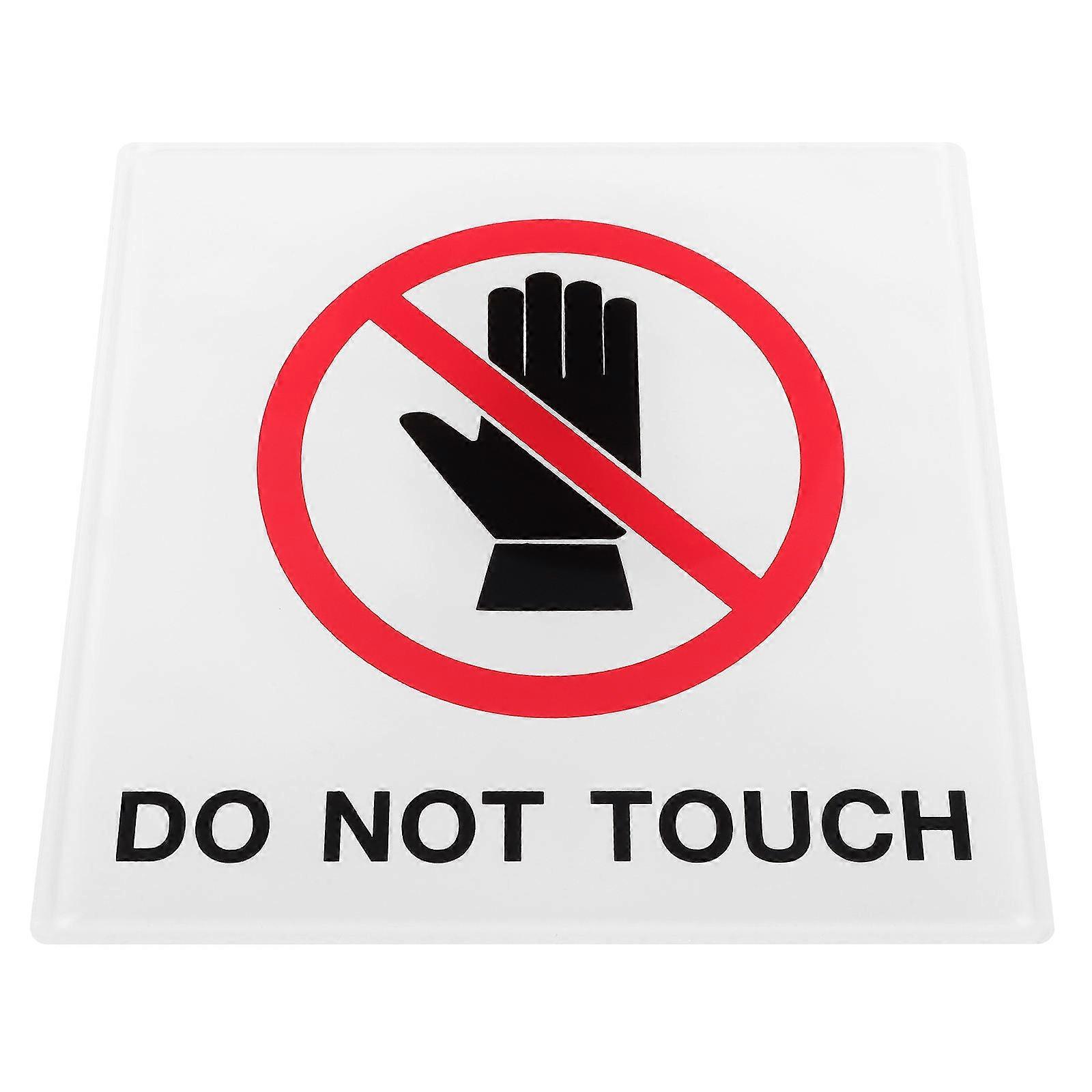 Do Not Touch Sign Self Adhesive Warning Label for Office Use