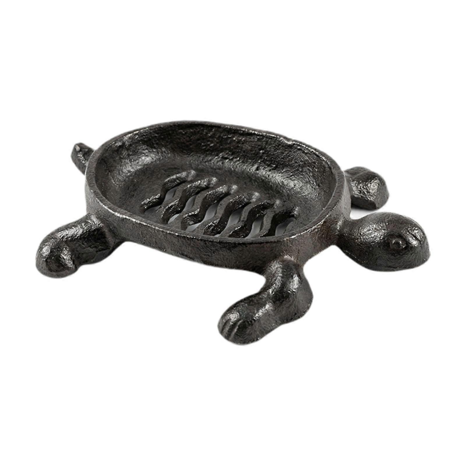 Turtle Soap Dish Holder Drainable Space Saving Rustic Retro Design Handmade