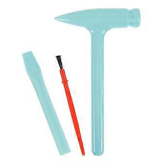 Kids Educational Digging Kit with Hammer Brush Excavation Tools