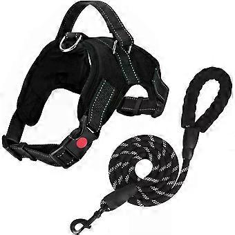 Dog Harness No Pull - Breathable Adjustable Pet Vest With Lead, Reflective