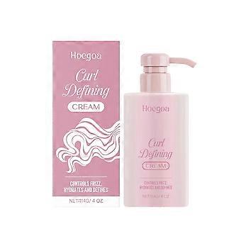 Hoegoa Crème coiffante pour cheveux bouclés, Boucles de frange, Crème coiffante pour cheveux naturellement moelleuse et brillante