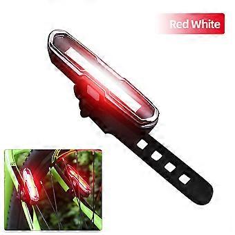 Wasserdichte USB-Fahrrad-Rücklicht Rot / Blau Licht Fahrrad Rücklicht 5 Modi Mountainbike Cob Led Warnleuchte