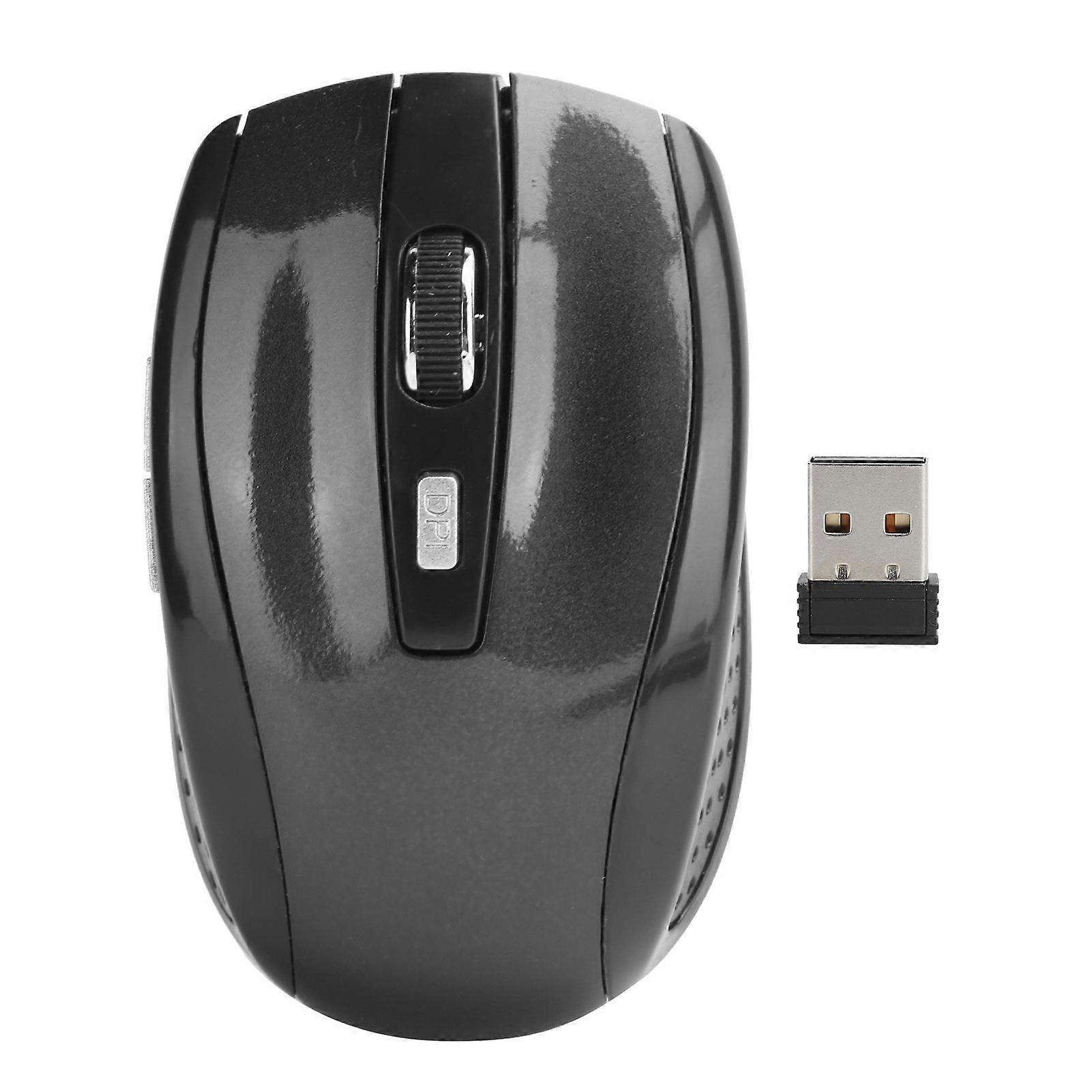 Wireless Mouse Notebook Computer Optical Gaming Accessories with Adjustable DPI 250HzBlack