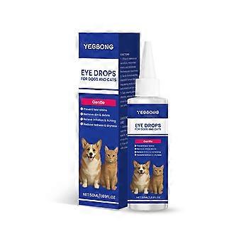 Pet Grooming Drops for Dogs and Cats, Daily Care Gentle Tear Stain Cleaner, 50ml for All Breeds