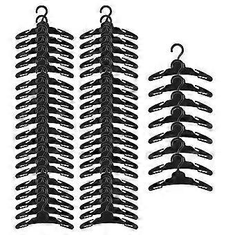 48 Pcs Dog Clothes Hangers 7 Inch Wide Non-Slip Plastic Pet Clothes Hangers Pet Clothing Holder Coa