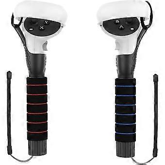 Dual Handles Extension Grips For Oculus Quest, Quest 2 Or Rift S Controllers Playing Beat Saber Games