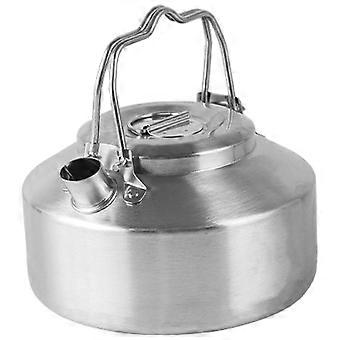Stainless Steel Camping Kettle 1L Lightweight Outdoor Coffee and Tea Pot with Dual Handle Grip