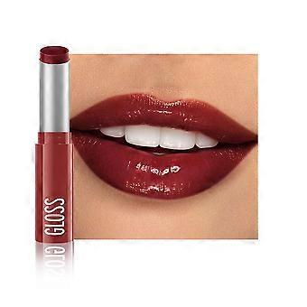 Brownish Red Tinted Lip Balm for Dry Lips, Vegan Hydrating Formula with Nonsticky Glossy Finish