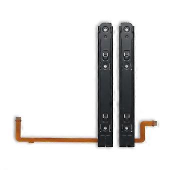 2 Pack Left and Right Slide Rail, Metal Replacement Parts for Controller Track Slider Repair, Compatible with OLED Console