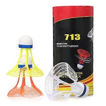 3pcs Nylon Shuttlecocks Plastic Badminton Shuttlecocks Indoor Outdoor Windproof Sports Shuttlecock Balls Durable Lightweight