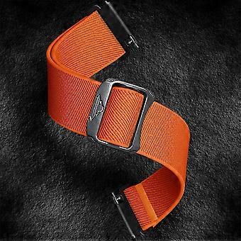 Smartwatch Bands Stretchy Nylon Replacement Straps for ALPHAGEAR Bravo II Raptor Commander Juliet Breathable Elastic Sport Wristband Black Orange
