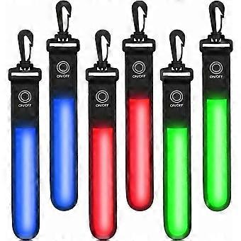 LED Flashing Light Reflective Pendants for Bags, Safety Lights, Reflectors for Kids (6 pcs)[GKS] [XR]