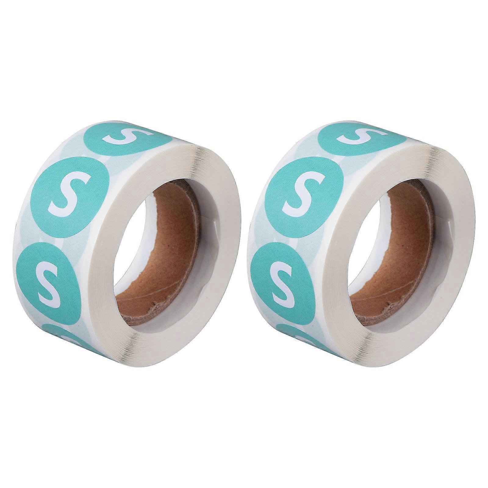 Premium Size Sticker for Clothing Labeling 2 Roll Set