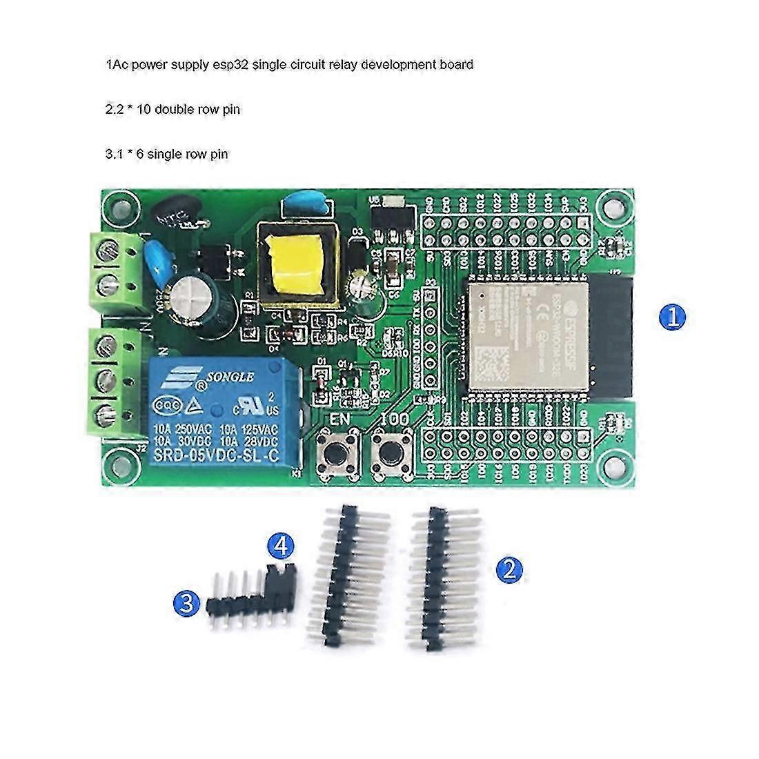 Ac Powered Esp32 Wifi Bluetooth Ble Single Relay Module 26-27