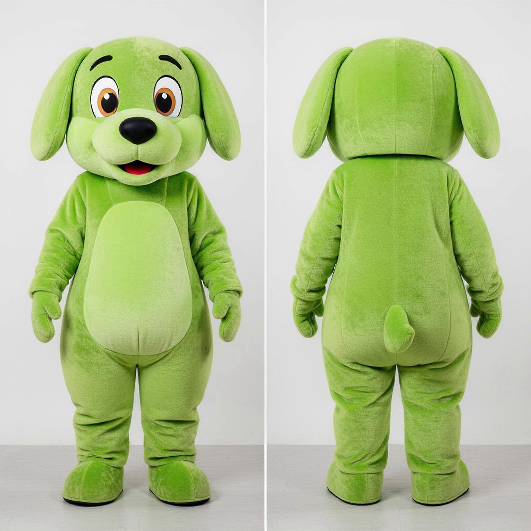 MASTICOT Lime Green Cuddly Dog Mascot