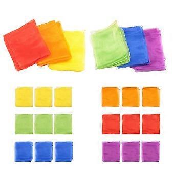 24Pcs Kids Juggling Scarves Dance Music Scarves Colorful Scarves Movement Scarves Rhythm Scarves compatible with Children Movement