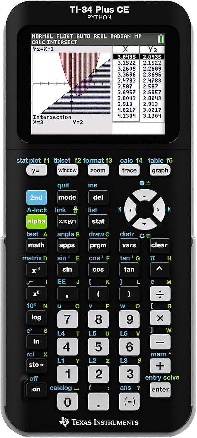 TI-84 Plus CE kalkulačka barevných grafů, černá