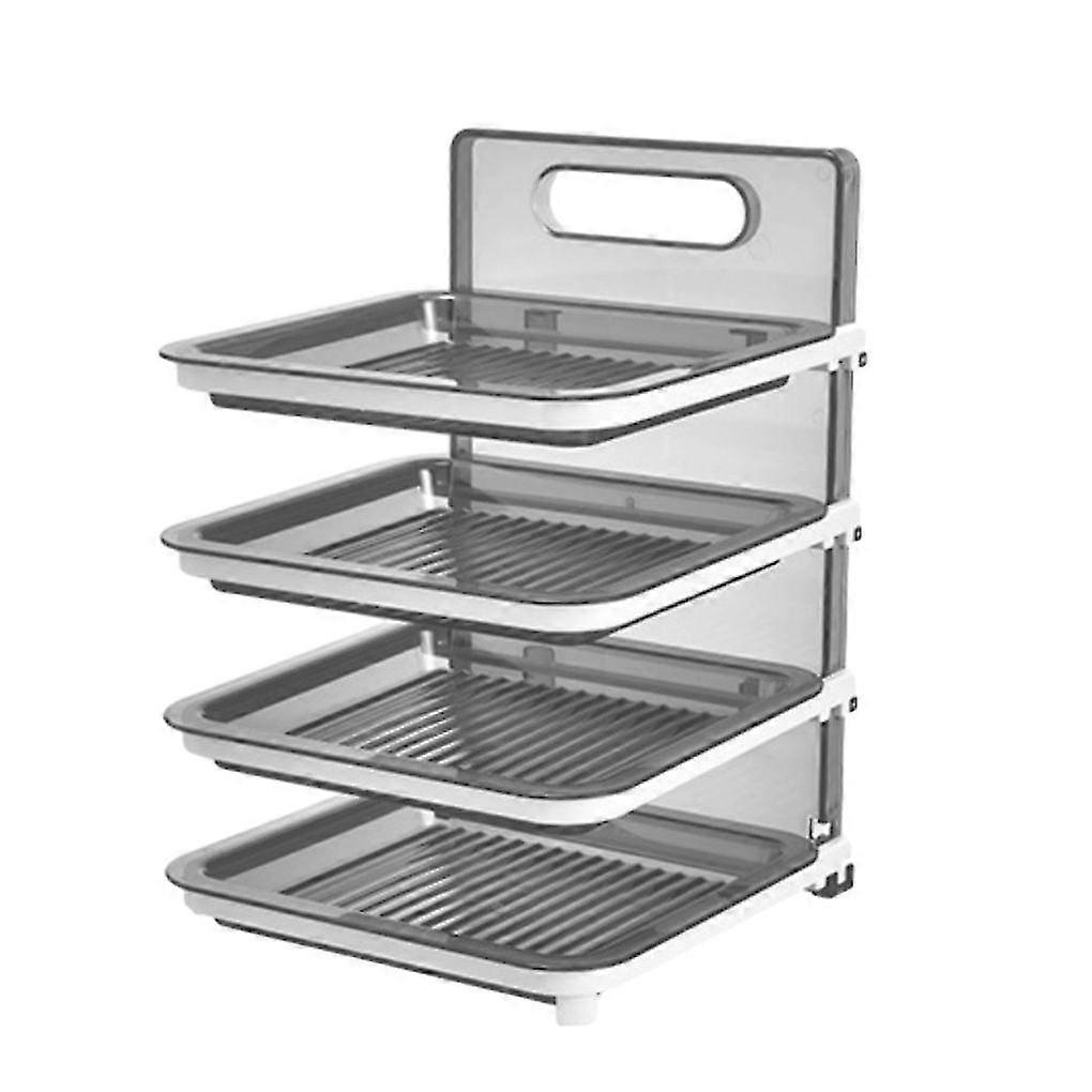 4-Tier Wall Mounted Dish Drying Rack