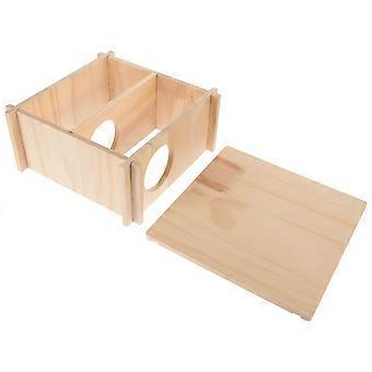 Khaki Wood Hamster Hideout Hamster Rest House Small Pet Nest for Indoor