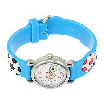 Football Pattern Kids Sports Watch for Kids Blue Birthday Gift
