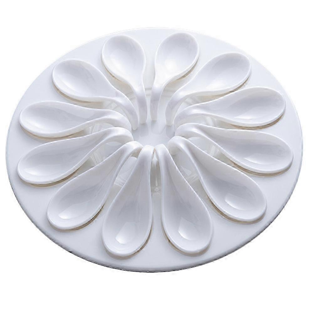 Plate Kitchen Tableware compatible with Meatball Storage 1Set White