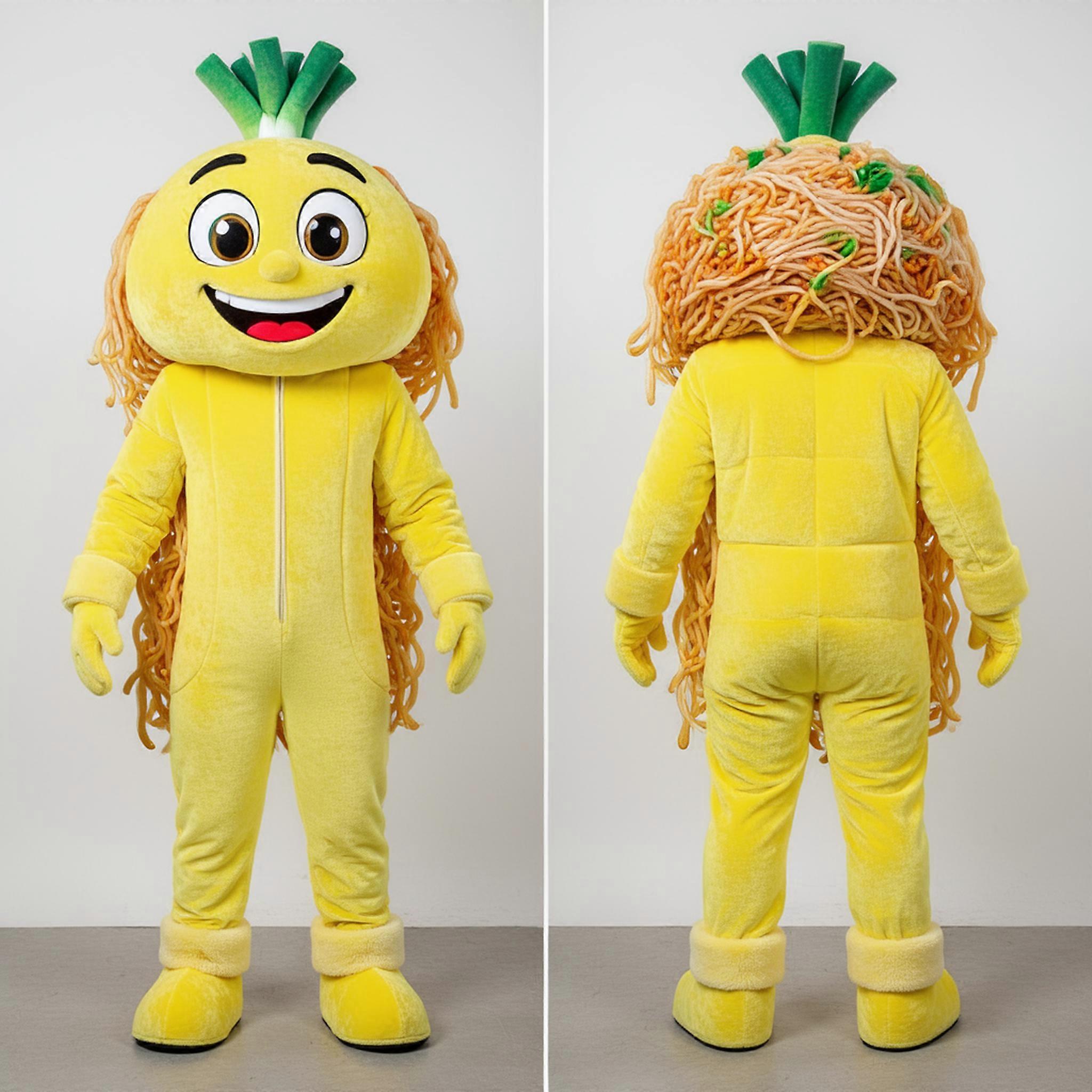 MASTICOT Lemon Yellow Smiling Pad Thai Mascot