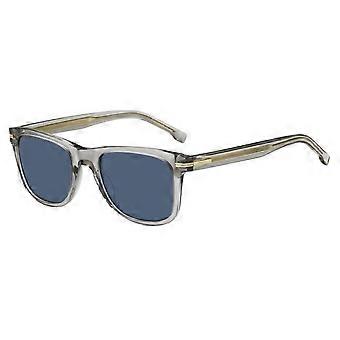 Boss 1508/S KB7/KU Full Rim Transparent Dark Grey Men Square Sunglasses UV3 Original