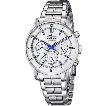 Lotus Chrono kvarts analog man klocka med 18579/1 rostfrittstål armband