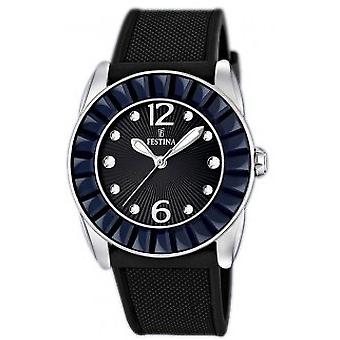 Festina Dream Quartz Analog Woman Watch avec bracelet en caoutchouc F16540/8
