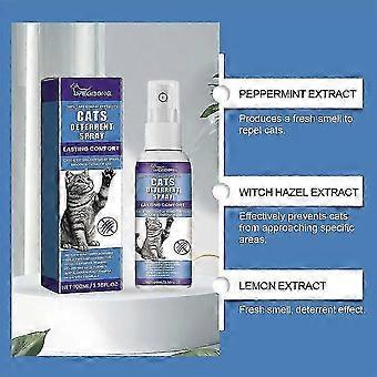 Cat Deterrent Spray with Lemon & Coptis, Stops Cats Peeing & Scratching, Safe for Furniture.A2
