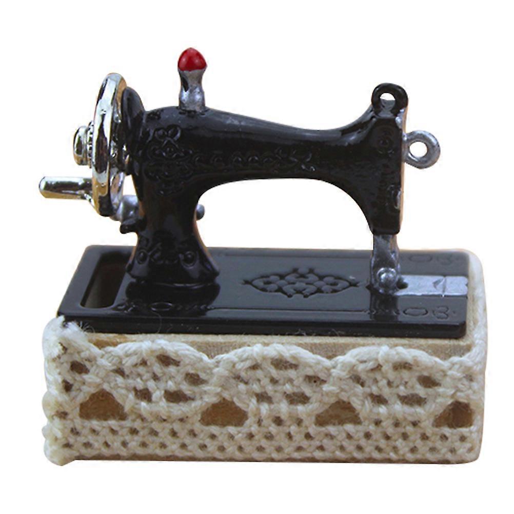 Mini Sewing Set Creative Model Toy for Decoration 1Pcs Black