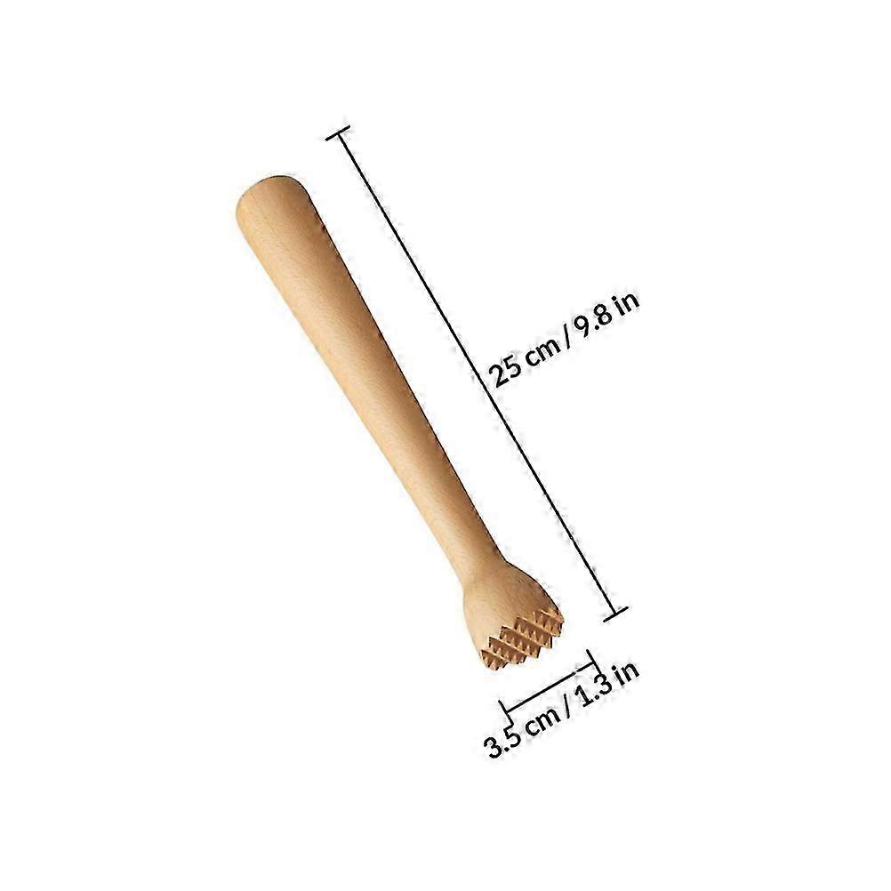 Beech Wood Muddler Set 2 Pcs