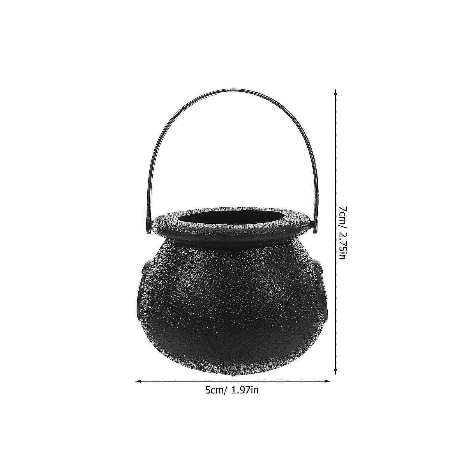 Black Mini Cauldron Candy Buckets 30-Pack