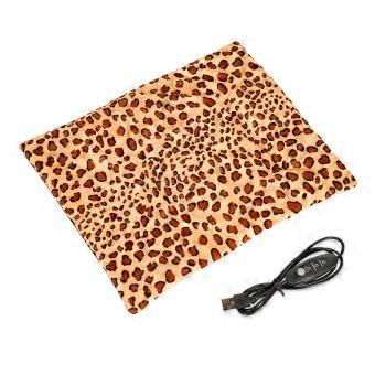 USB Heated Pet Pad for Felines and Canines, 3 Temperature Choices, Soft Fabric Top for Crates and Floor Resting Zones   27X37cm