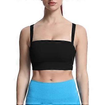 Women's Workout High Impact Sports Bras Fitness Square Neck Balcony Open Back Bra Yoga Crop Tank Top-brnv