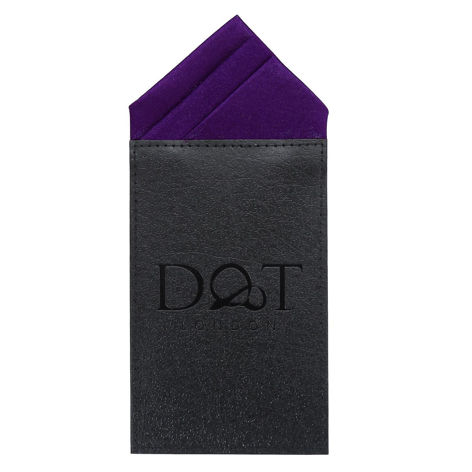 Purple Plain Satin Pre-Folded Pocket Square One Peak