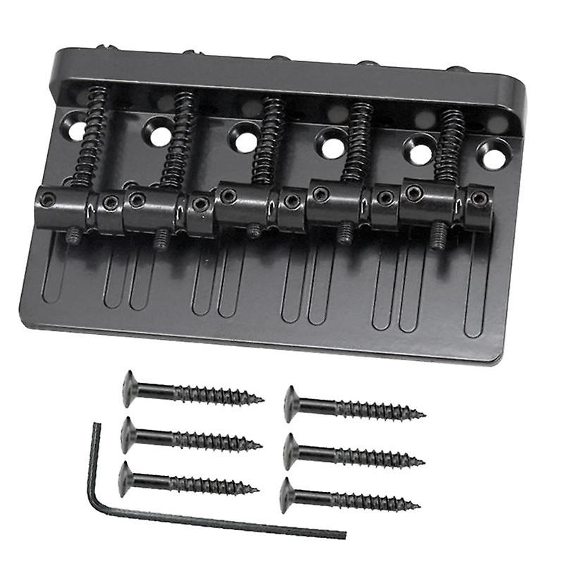 5 String Thickened Saddle Bridge Pull String Plate for 5 String Electric Guitar Accessories Black