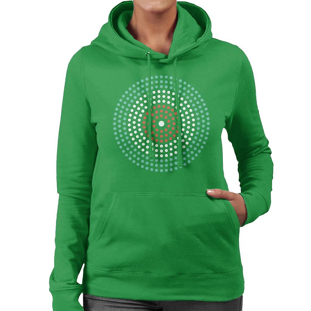 Geometric Shape Circular Pattern Women's Hooded Sweatshirt