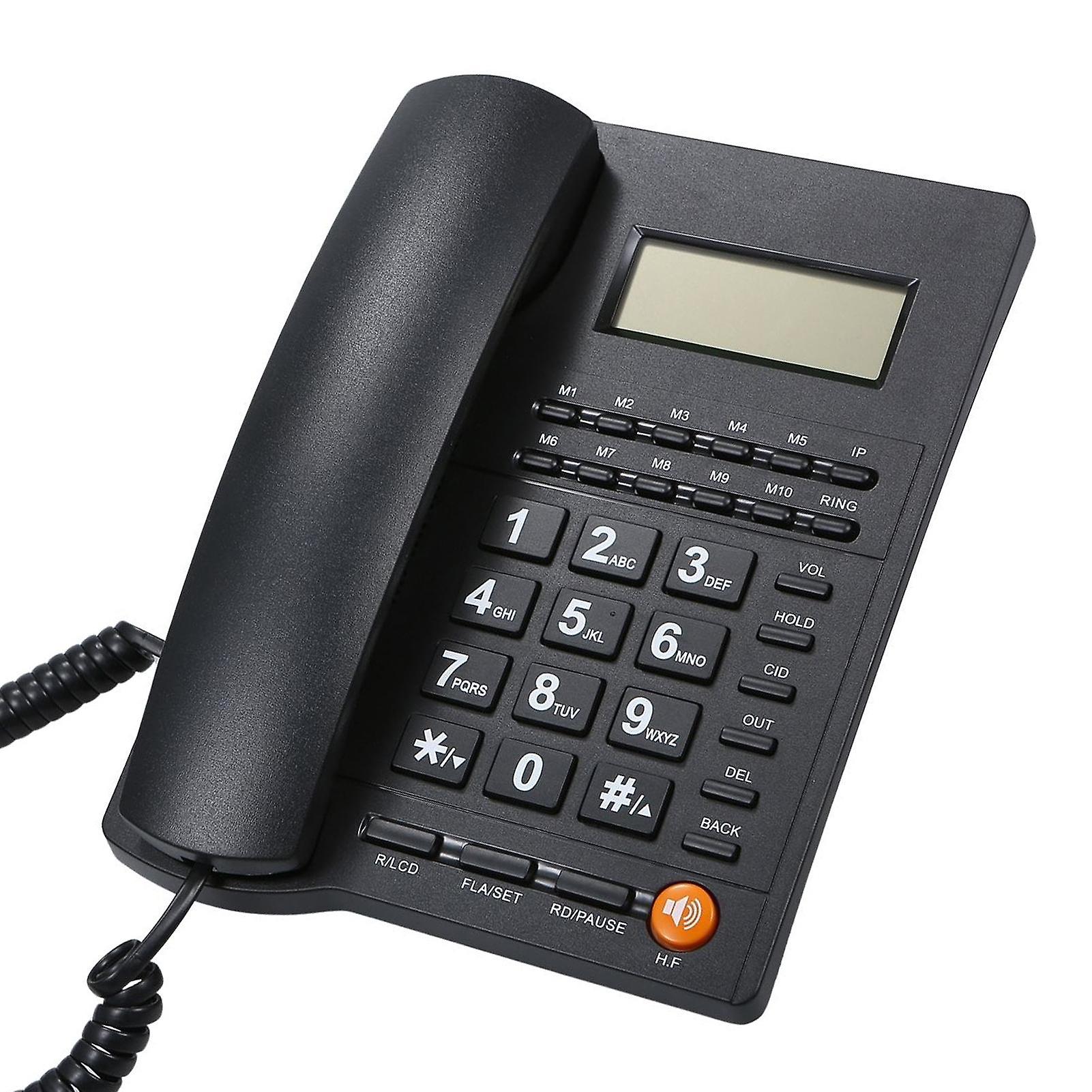 Desktop Corded Telephone Landline Telephone with Caller Identification LCD Screen Adjustable