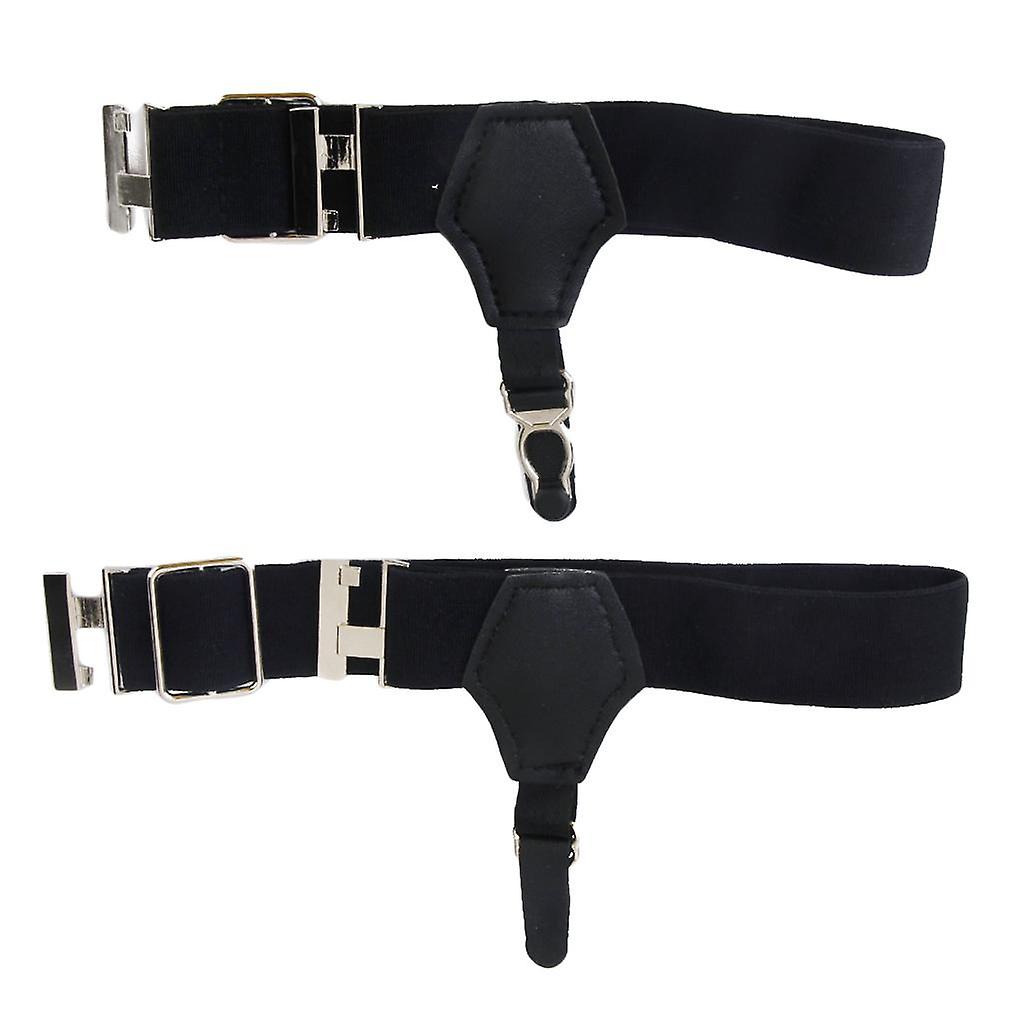 Men's Uniform Sock Garters Adjustable Garters One Pair Black