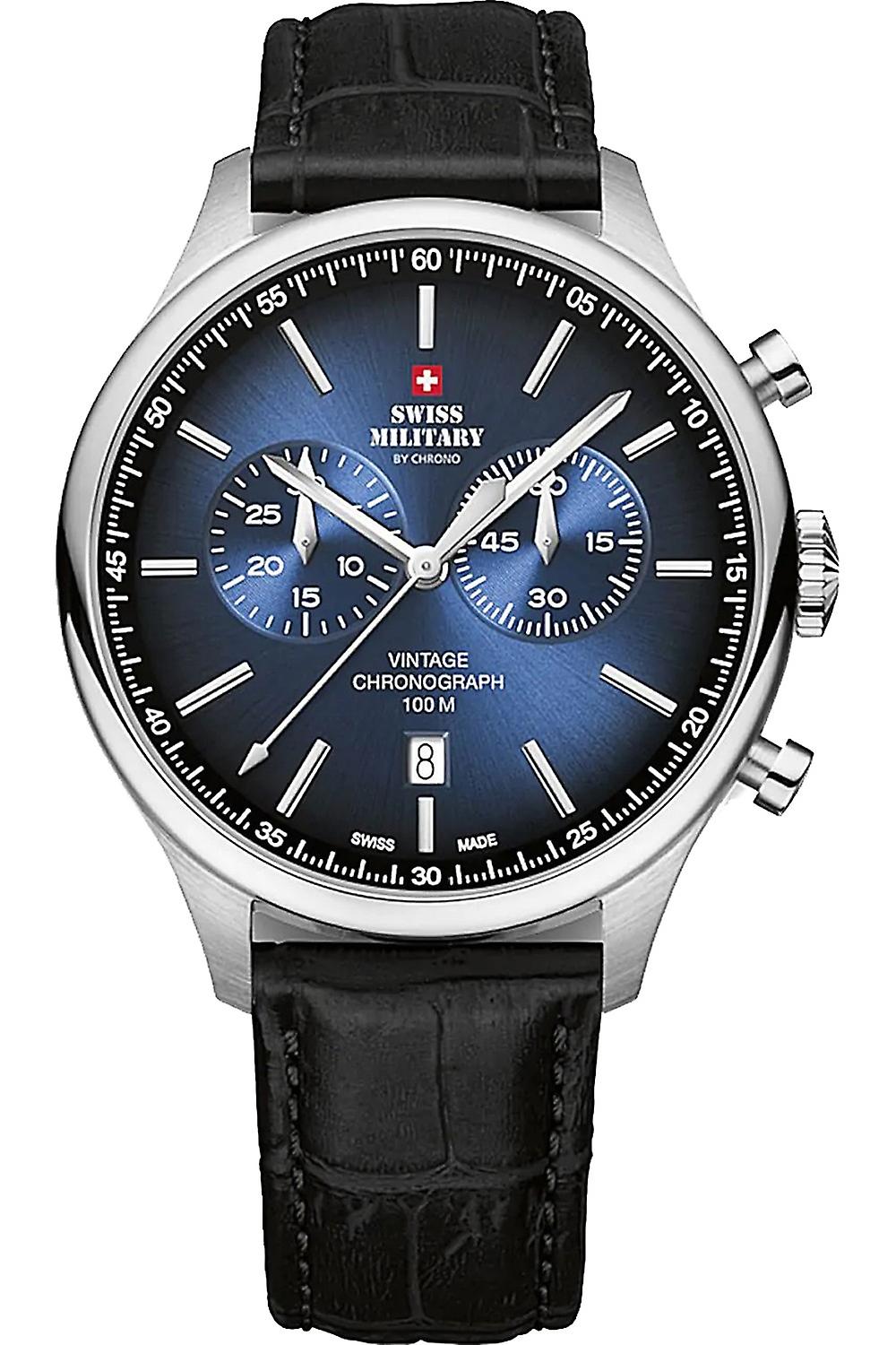 Wristwatch round with leather strap Men's Watch Analog Quartz with Cowhide Bracelet SM30192.08