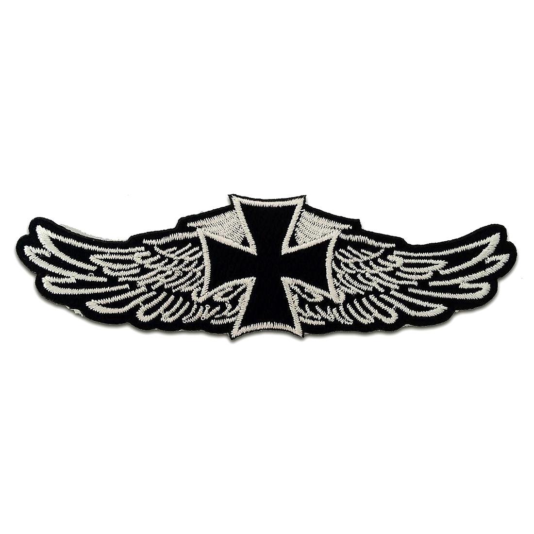 Patch / Iron-on Patch - Chopper Cross Biker - black - 12.2 x 3.9 cm - Patches