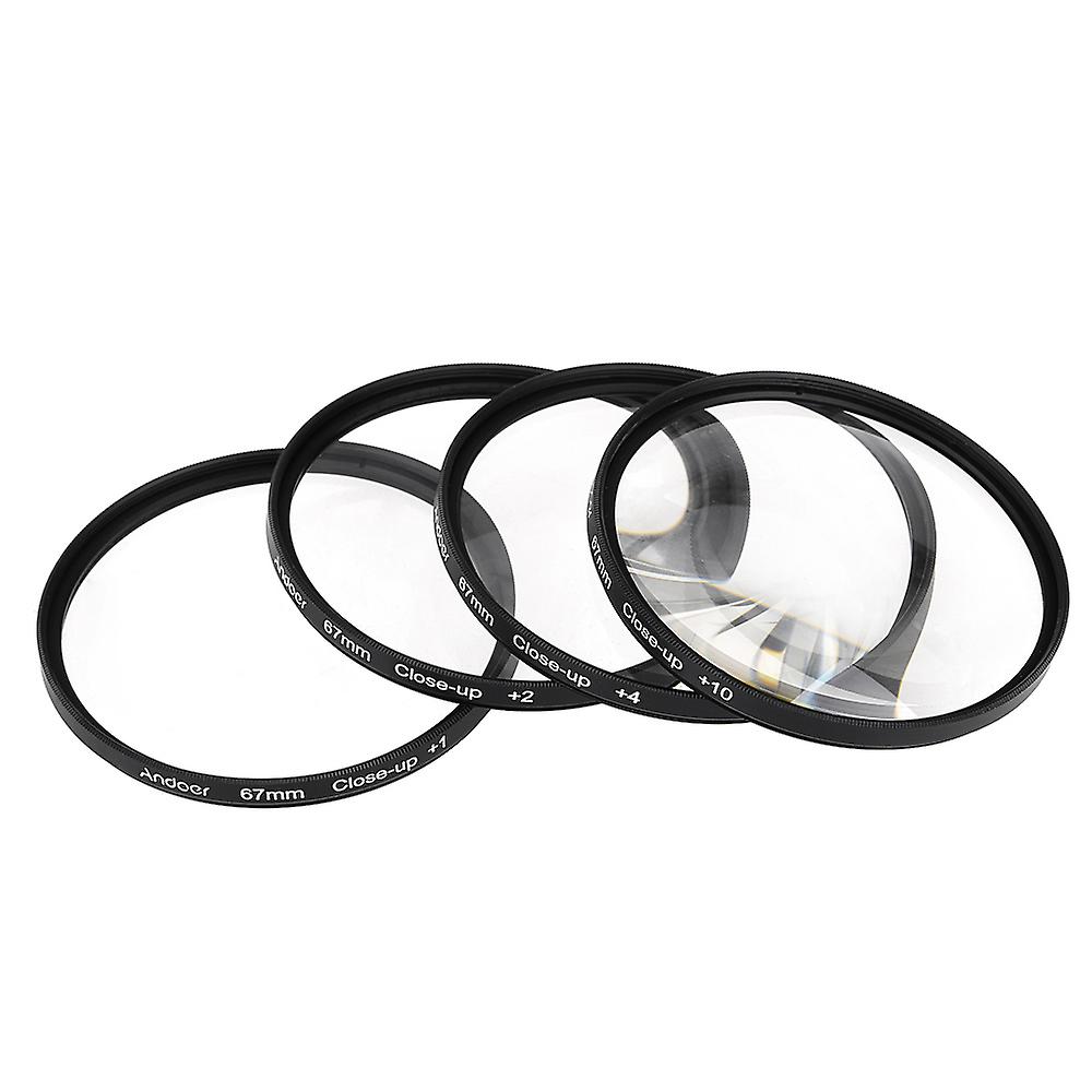 67mm Macro Close-up Filter Set +1 +2 +4 +10 With Pouch