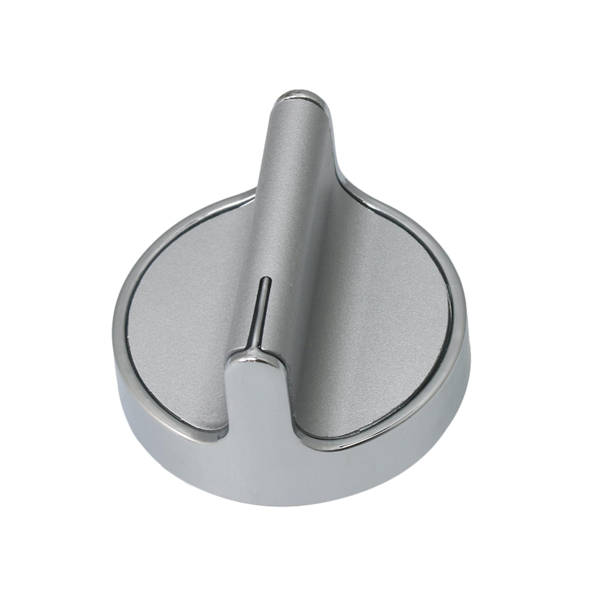 Silver 4.85x4.4cm Metal W10698166 Oven Knob Replacement Part
