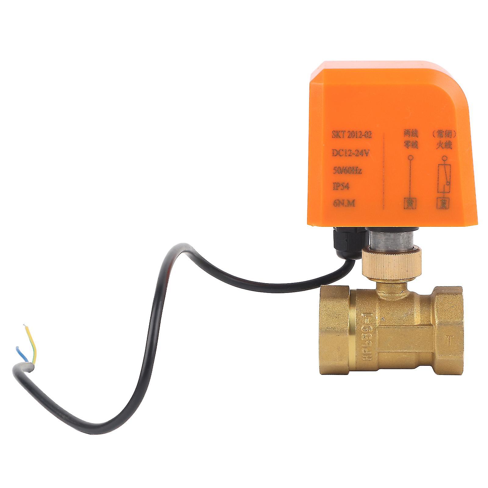 Kugelhahn, elektrisch 2 Wege Kugelhahn 2 Drähte Messing motorisierte mechanische Ausrüstung DC12/24V DN25